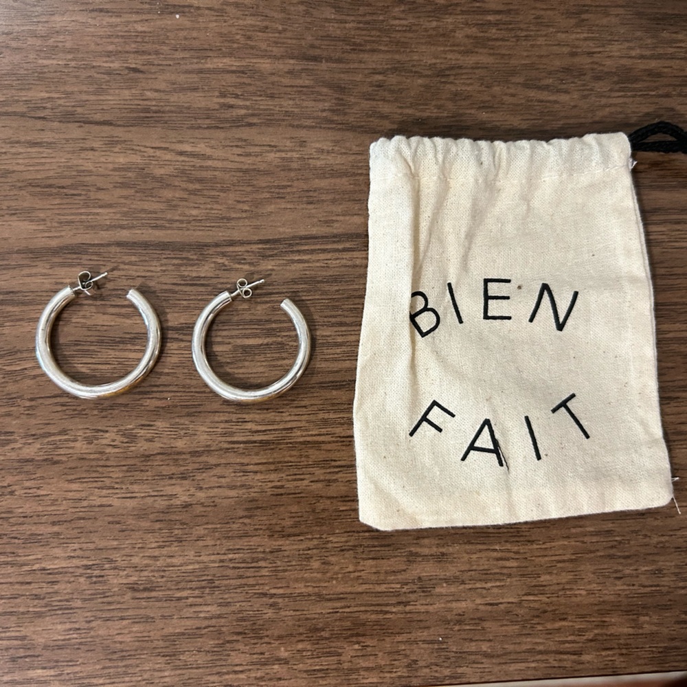Madewell Silver Hoop Earrings